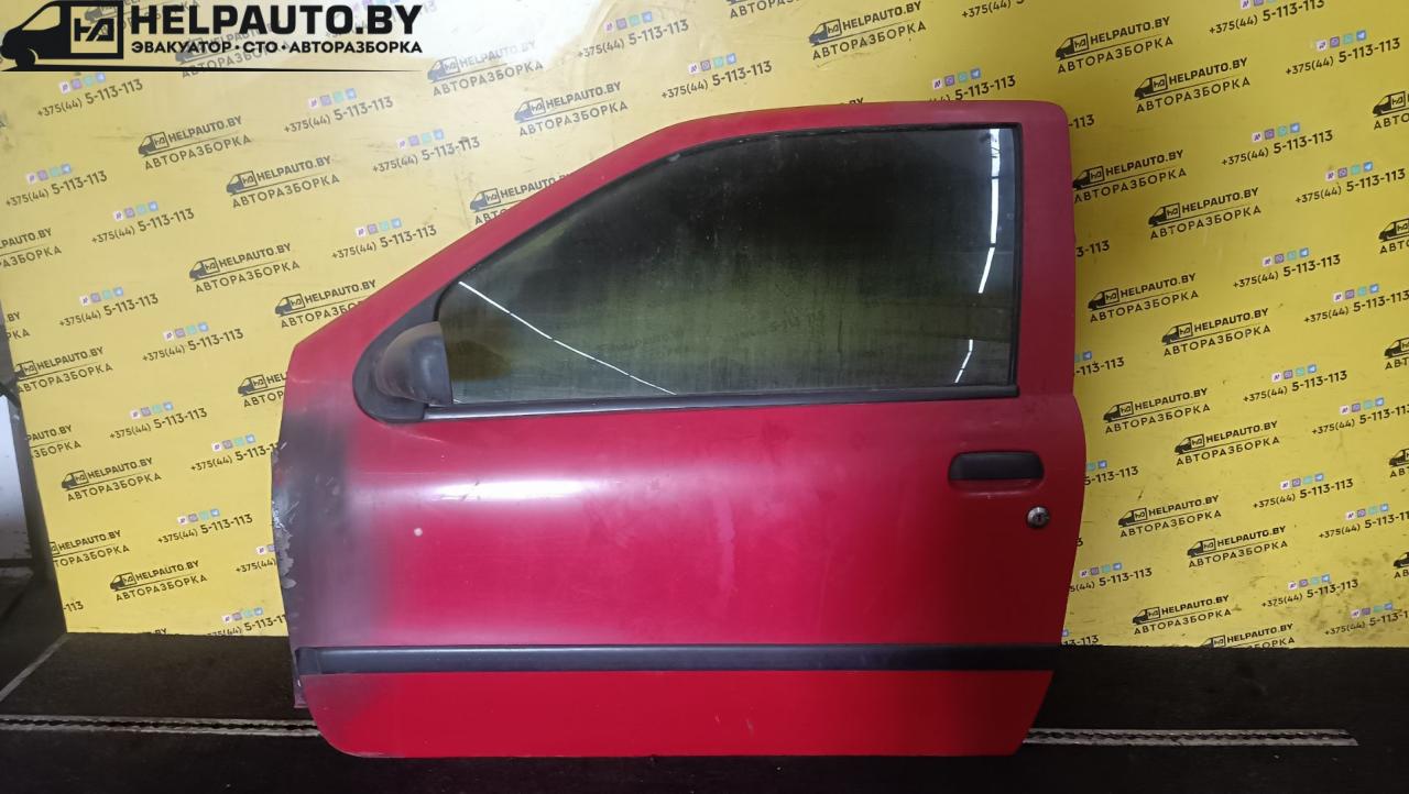 замок двери передней левой Fiat Punto 1 поколение 1997, 1.2 л., бензин, МКПП, красный, хетчбэк 3 дв., передний привод - фото №1
