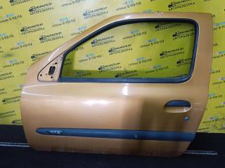 дверь передняя левая Renault Clio 2 поколение 1998, 1.2 л., бензин, золотистый, хетчбэк 3 дв., передний привод