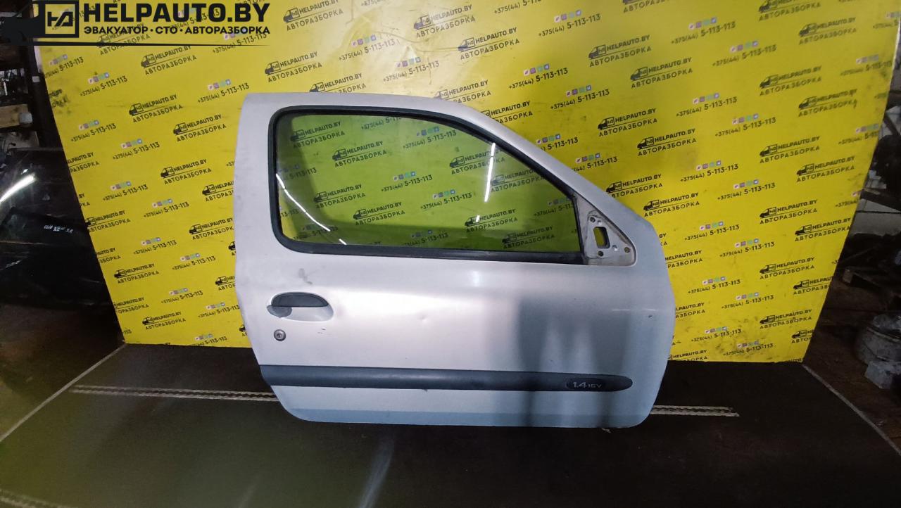 стеклоподъемник электрический передний правый Renault Clio 2 поколение 2000, 1.4 л., бензин, МКПП, серебро, хетчбэк 3 дв., передний привод - фото №1