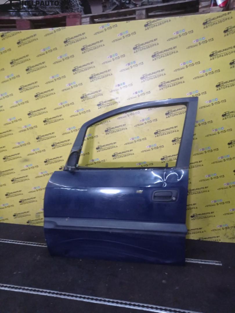дверь передняя левая Opel Zafira 1 поколение (A) 2002, 2.2 л., дизель, МКПП, синий, минивэн, передний привод - фото №1