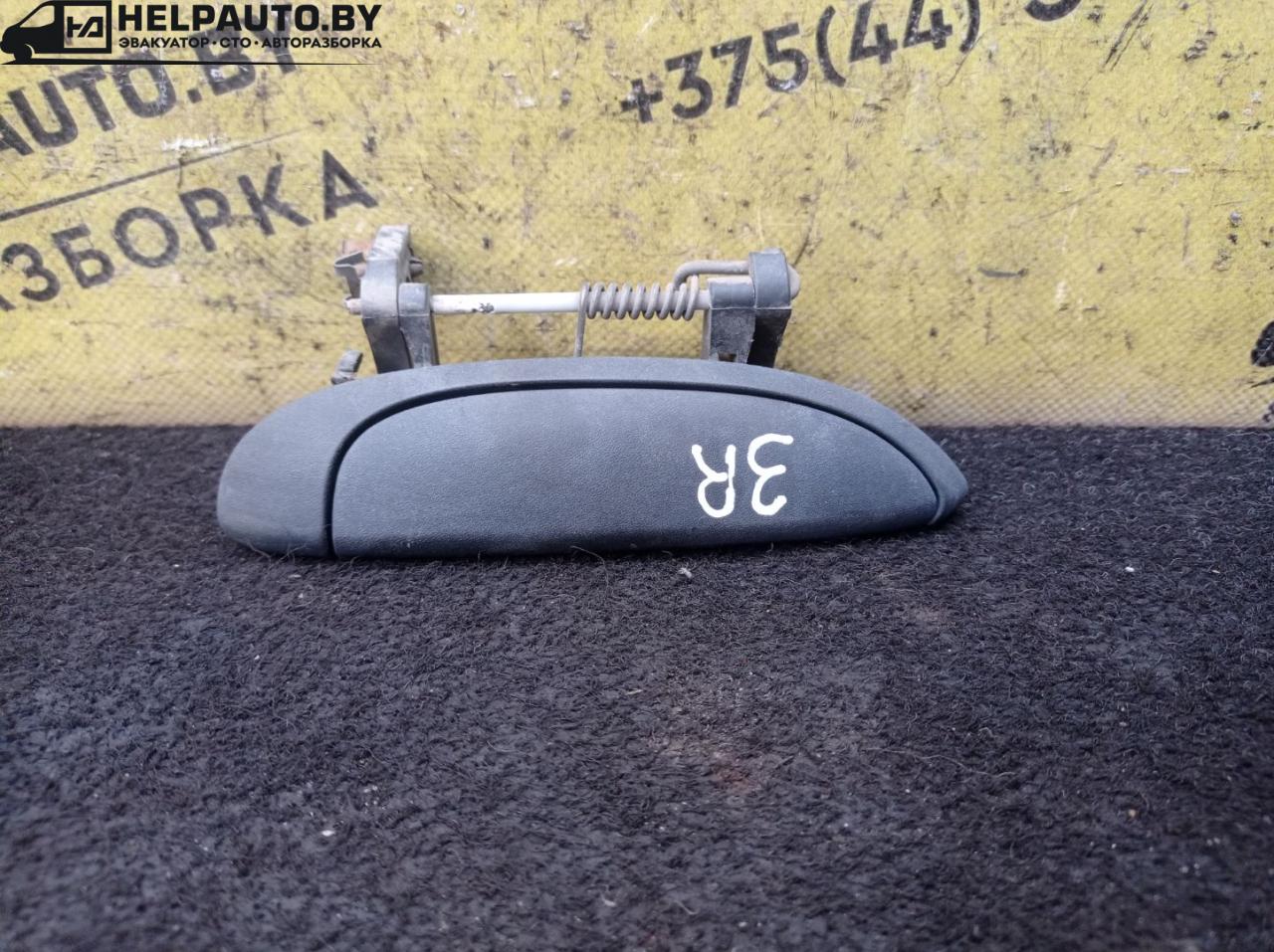 ручка наружная задняя правая Renault Scenic 1 поколение 1997, 1.6 л., K7M 702, бензин, МКПП, синий, минивэн, передний привод - фото №1