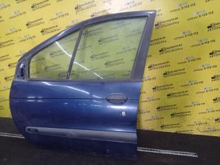 дверь передняя левая Renault Scenic 1 поколение 1997, 1.6 л., K7M 702, бензин, МКПП, синий, минивэн, передний привод