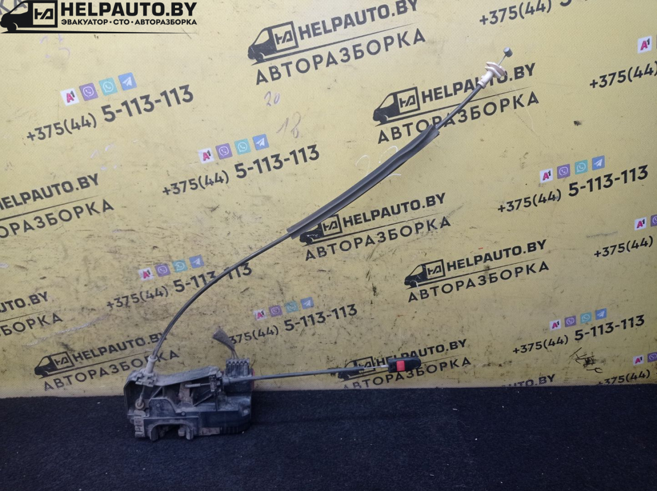 замок двери передней правой Opel Astra G 1998, 1.6 л., X 16 XEL, бензин, МКПП, зеленый, универсал - фото №1