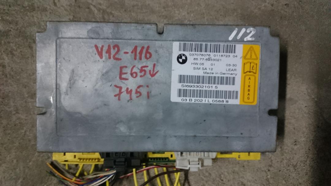 блок AirBag BMW 7 серия E65/E66/E67 2002, 4.4 л., бензин, АКПП, седан, 65776933021, 037078076 - фото №1