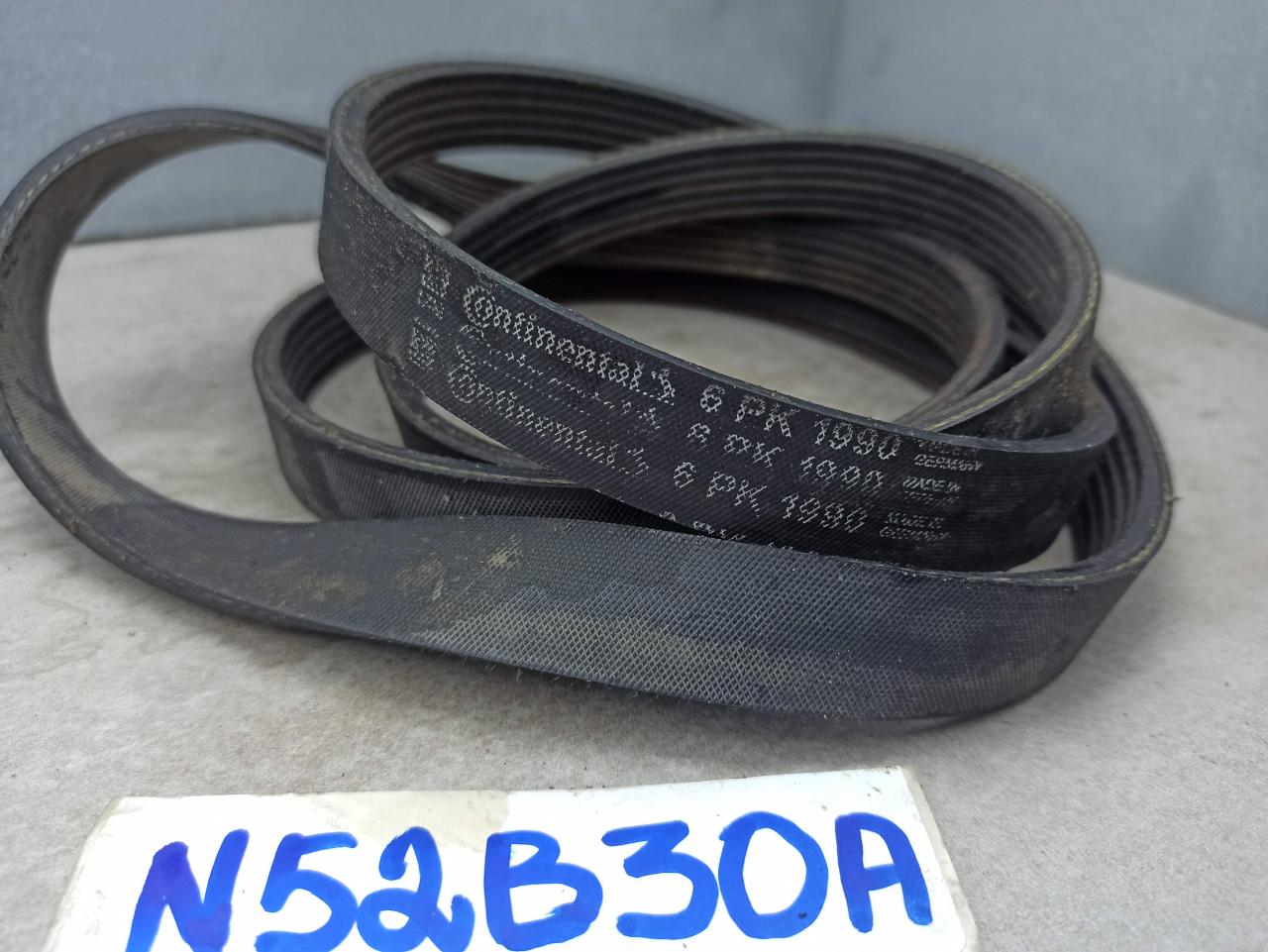 ремень генератора BMW 3 серия E90/E91/E92/E93 2007, 2.5 л., N52 B25 AE, бензин, полный привод - фото №1